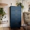 Manhattan Comfort Granville Tall 23.62 Narrow Dresser in Midnight Blue DR-5004 - alternate 9